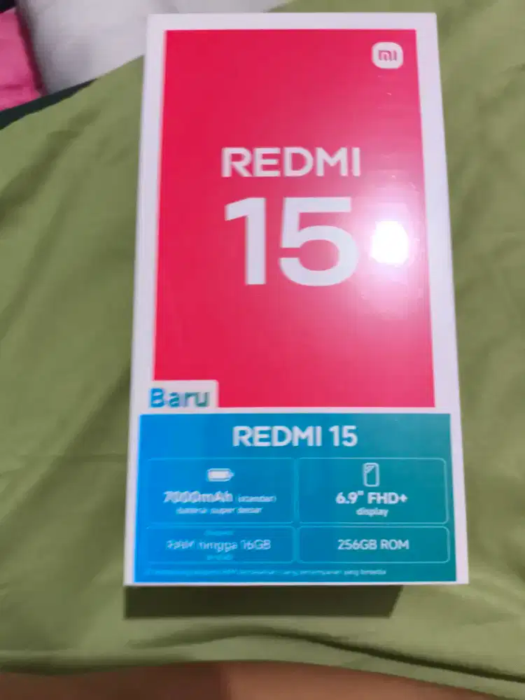 Redmi 15 hitam baru segel 8gb 256gb