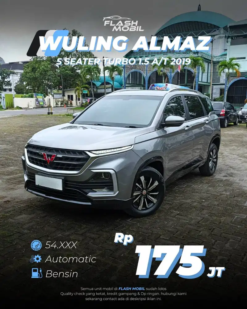 WULING ALMAZ EXCLUSIVE TURBO 5 SEATER 1.5 A/T 2019