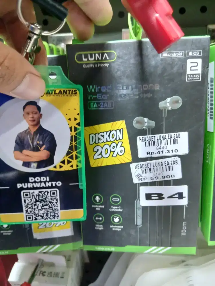 HEADSET LUNA EA-2AB |ATLANTIS DAHSYAT