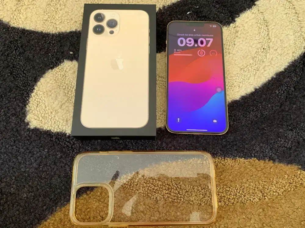 Iphone 13 promax 128gb gold all operator 5G fullset resmi IBOX PA/A