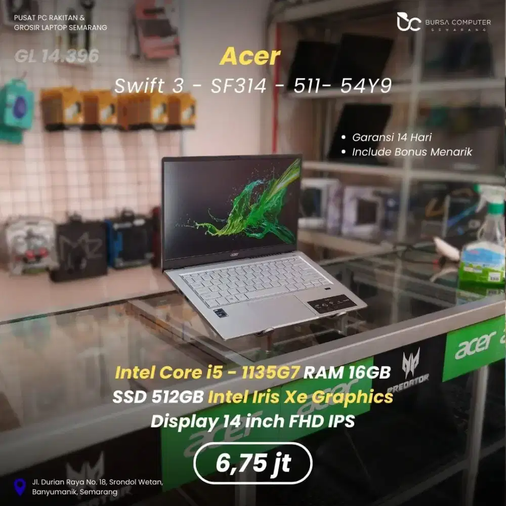 ACER Swift 3-SF314 | Core i5 1135G7 16GB 512GB