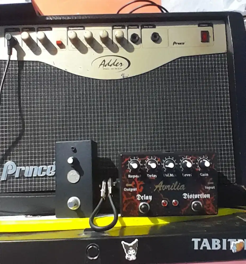 Ampl gitar i original prince adder pro M835 10inc & efek distorsi