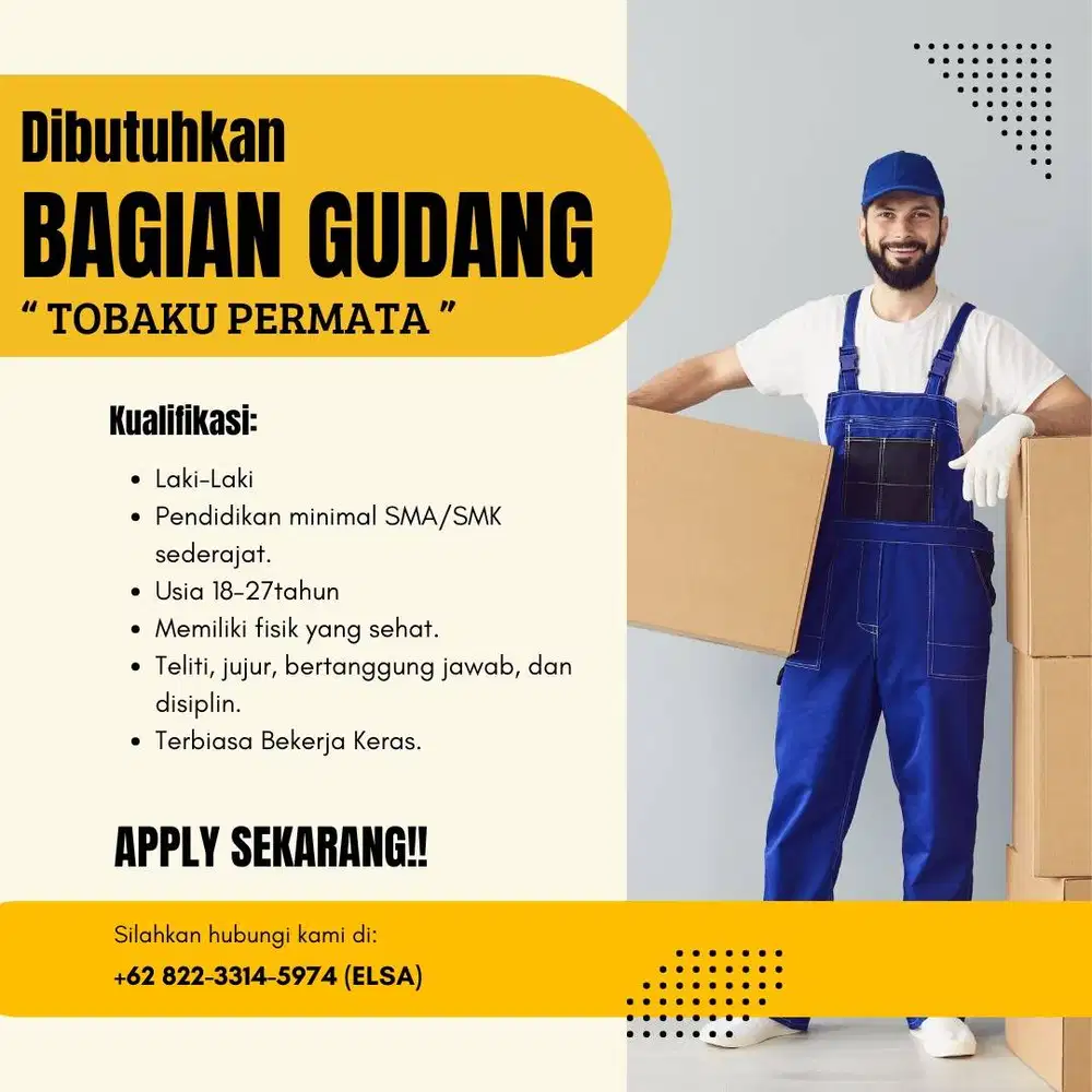 Lowongan Kerja Helper Gudang