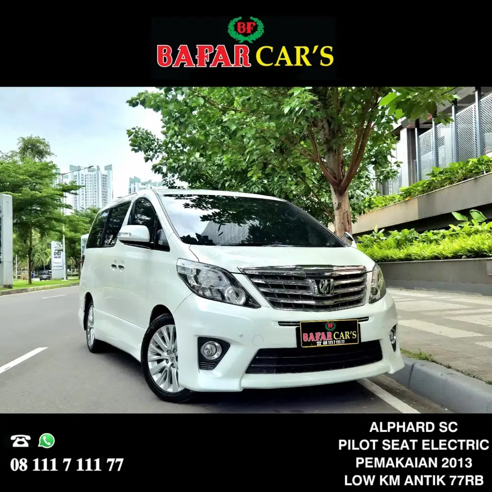 Toyota Alphard Sc 2013 Pilot Seat Low Km Rendah Elgrand Vellfire