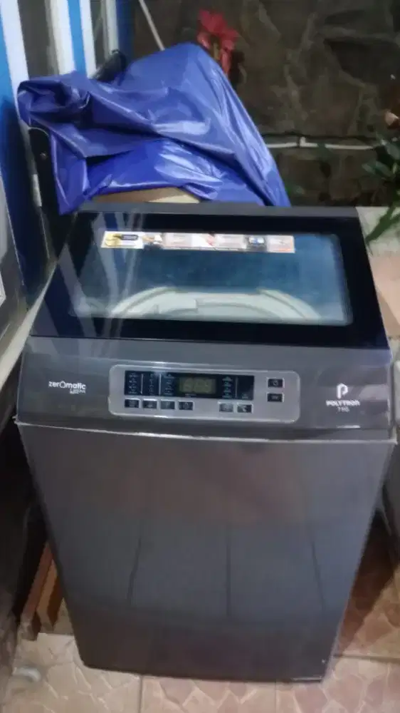 Jual mesin cuci Polytron zeromatic Laguna 7kg masih segel baru setahun