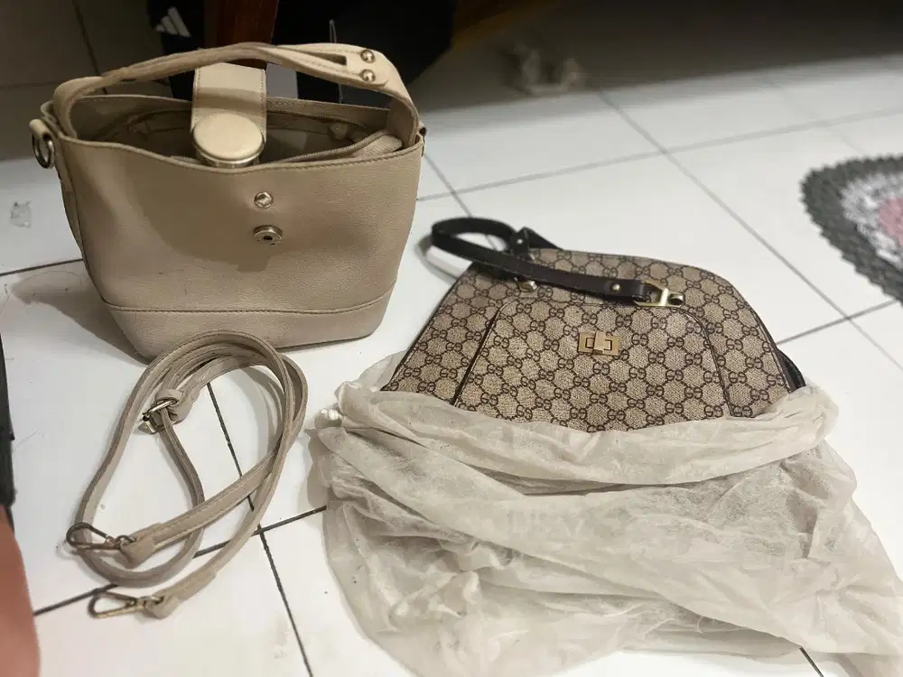 Yang cream merk berry benka , yang ala gucci bisa ransel bisa sandang