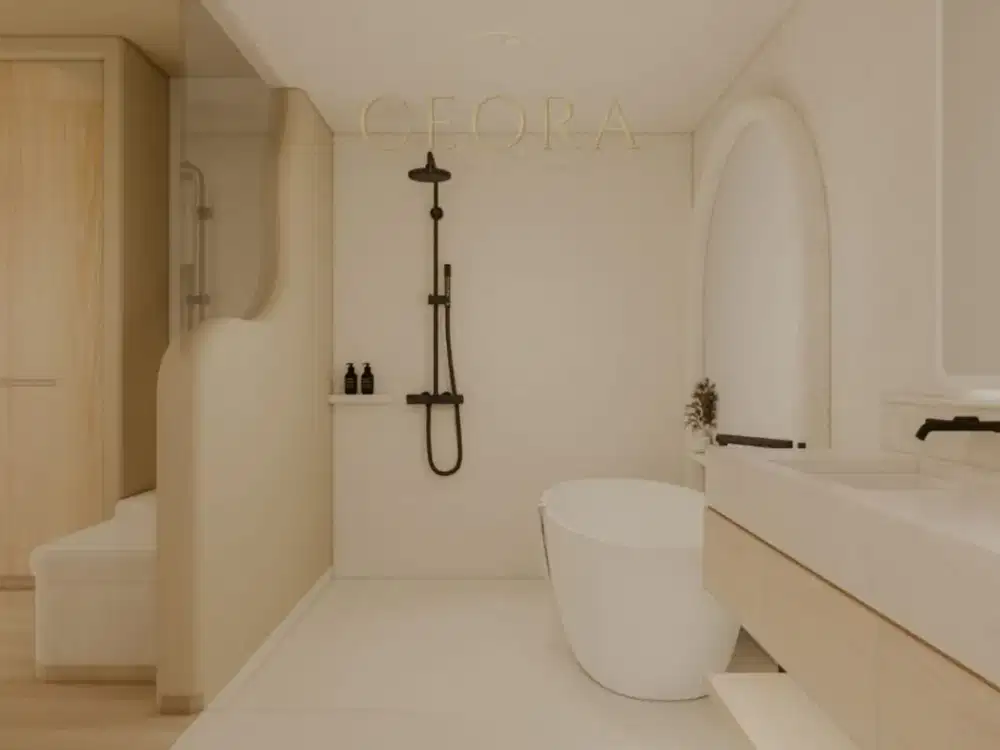 villa baru di pecatu, semi furnish, view laut, kawasan villa