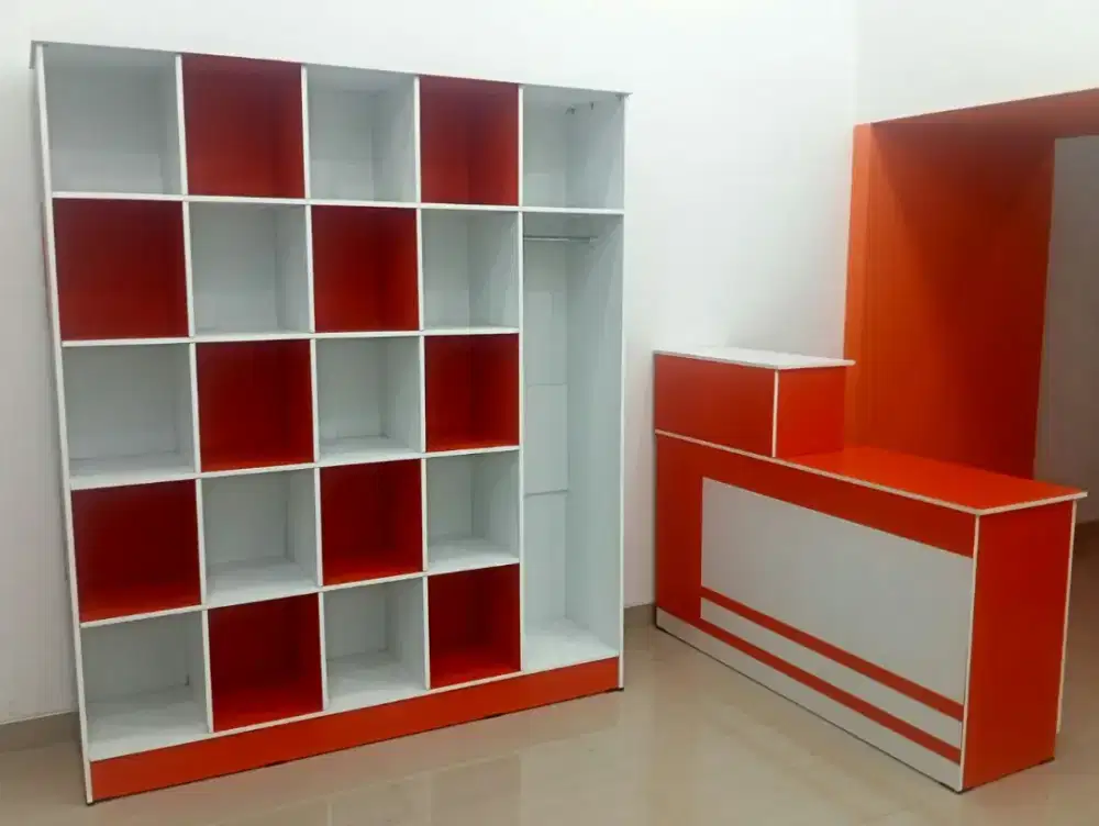 Ready 1 paket Rak meja kasir modern minimalis