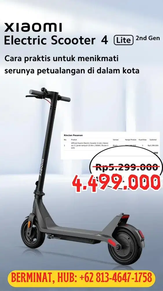 Dijual Xiaomi electric scooter