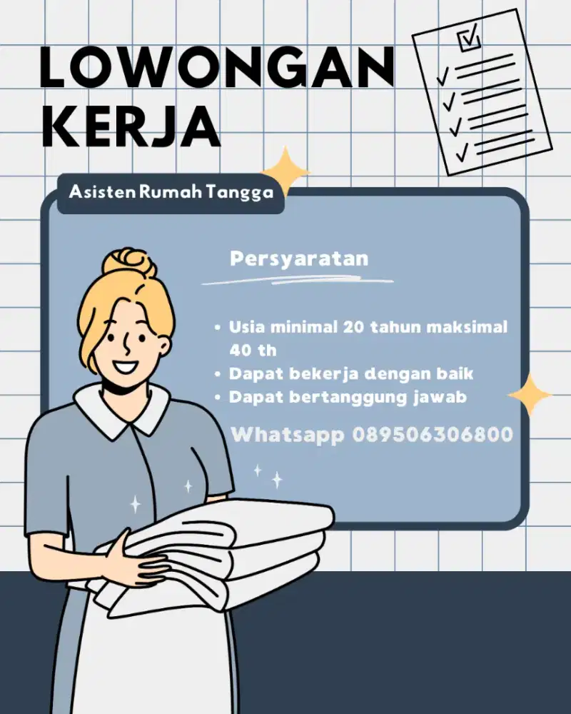 Dibutuhkan ART warnen surabaya timur