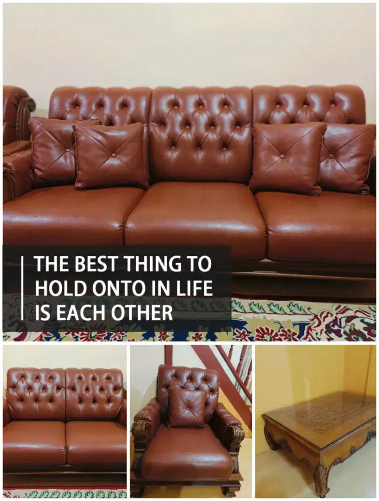 JATI BEKAS RASA BARU! Set Kursi & Meja Jati Solid