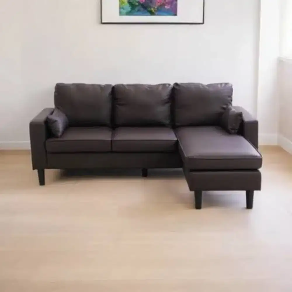 Sofa L Kulit 3 Seater