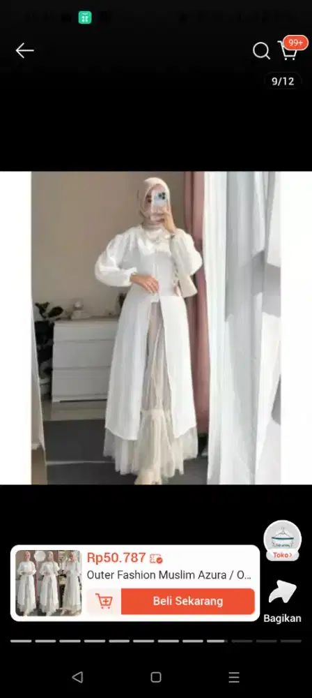 Di jual Tunik Baru 2 kalo Pakai Warna broken white