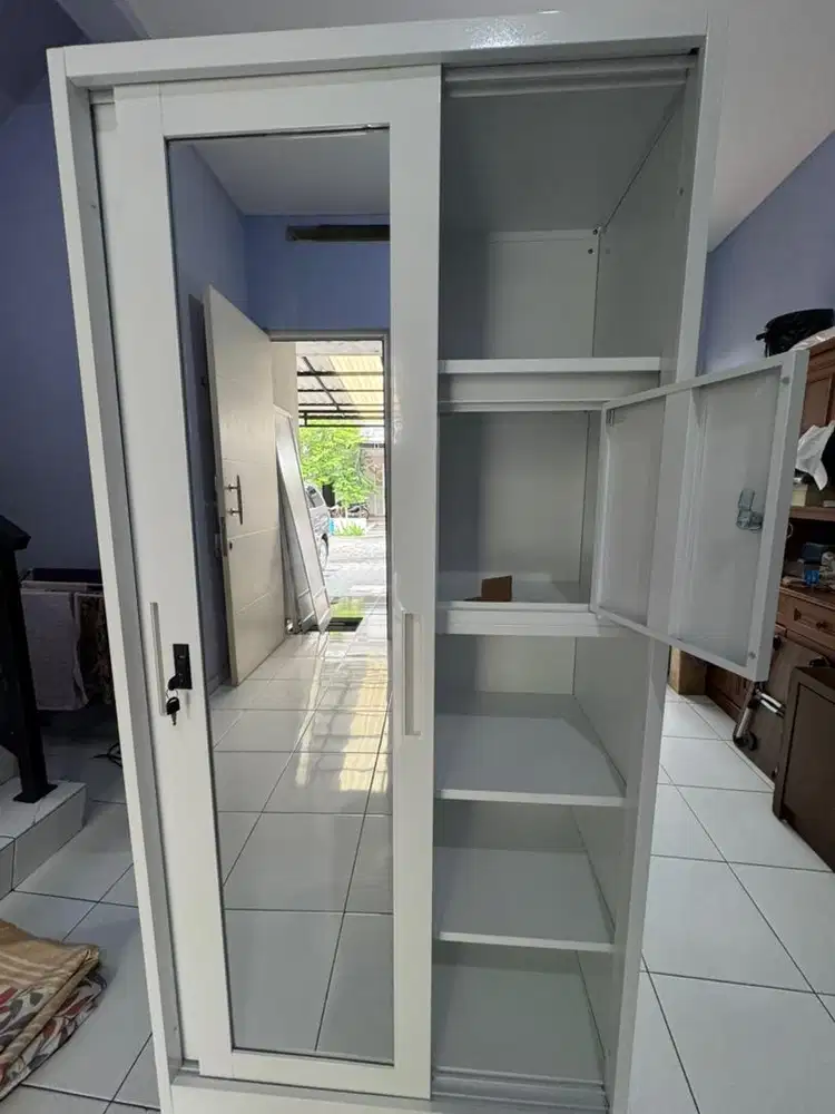 Lemari 2Pintung sliding besi