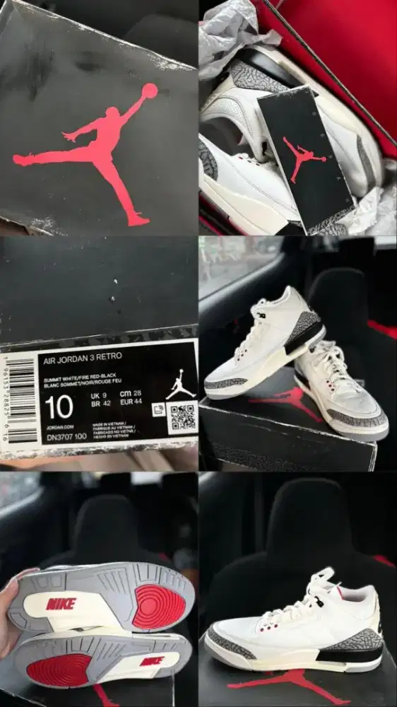 Air Jordan 3 white cement