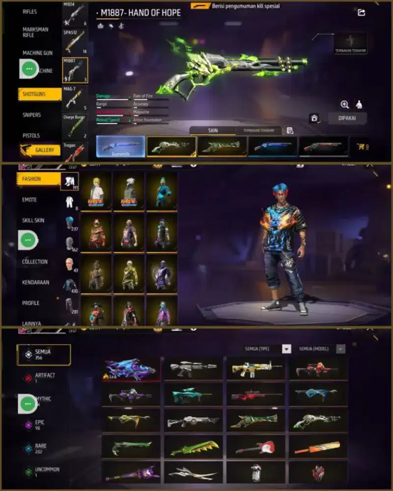 Jual akun ff amanah dan terpercaya