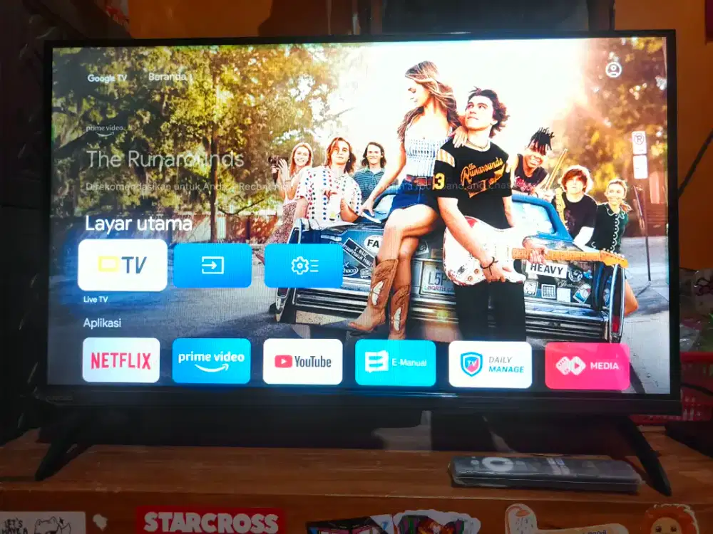 Google TV coocaa 32in seperti baru