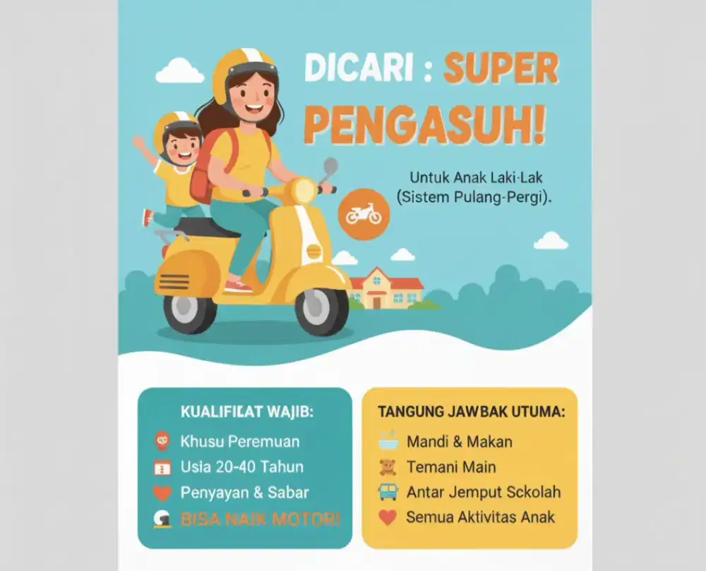 Dicari pengasuh anak