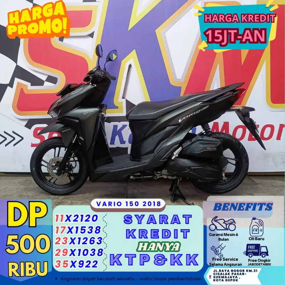 (gebyar DP 500 free servis slma angsrn) Vario 150 2018 cash credt