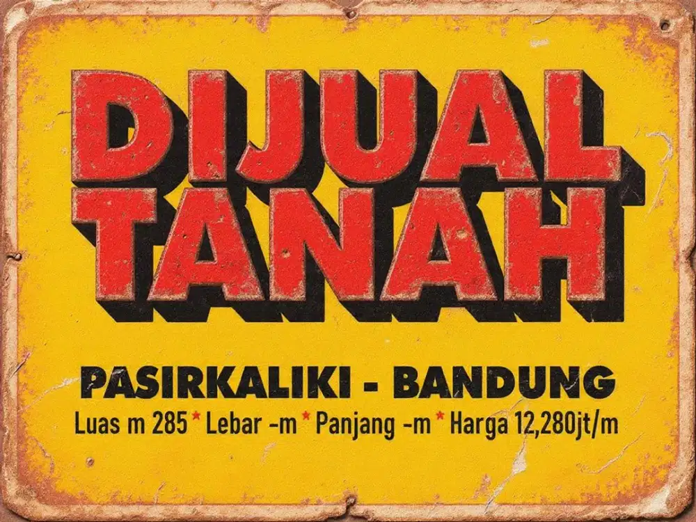 JUAL TANAH MURAH, DI PASIRKALIKI, KEBON KAWUNG, PAJAJARAN, CICENDO, BANDUNG