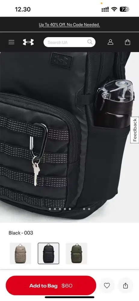 Tas Under Armour Triump Sport Backpack (Gym & Daily Use)