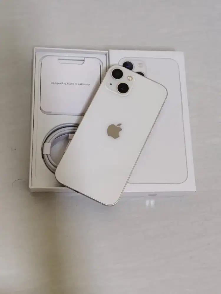 Iphone 13 IMEI Permanen (128 GB) Second Mulus Normal Original (White)