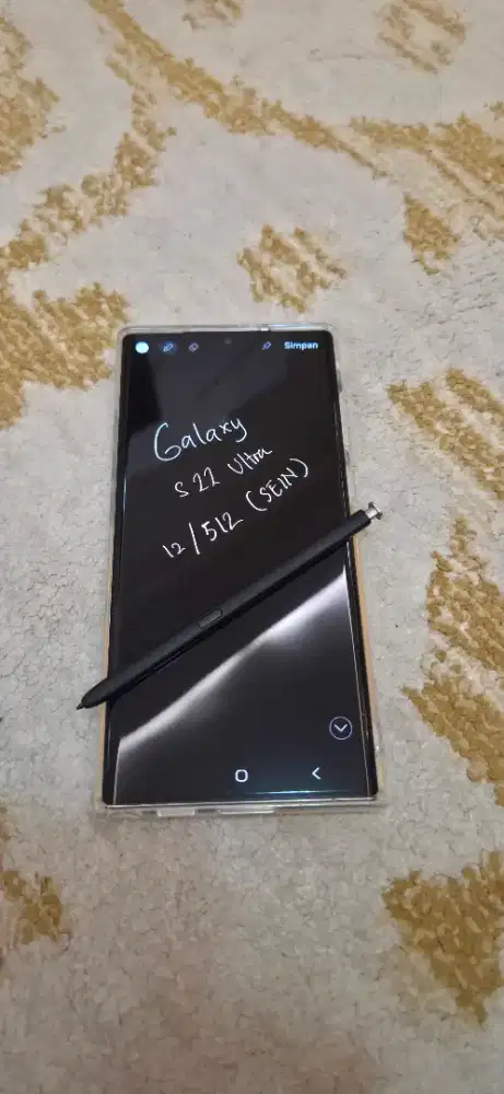 Samsung Galaxy S22 Ultra 12/512 SEIN, White, Mulus, Bonus Banyak,