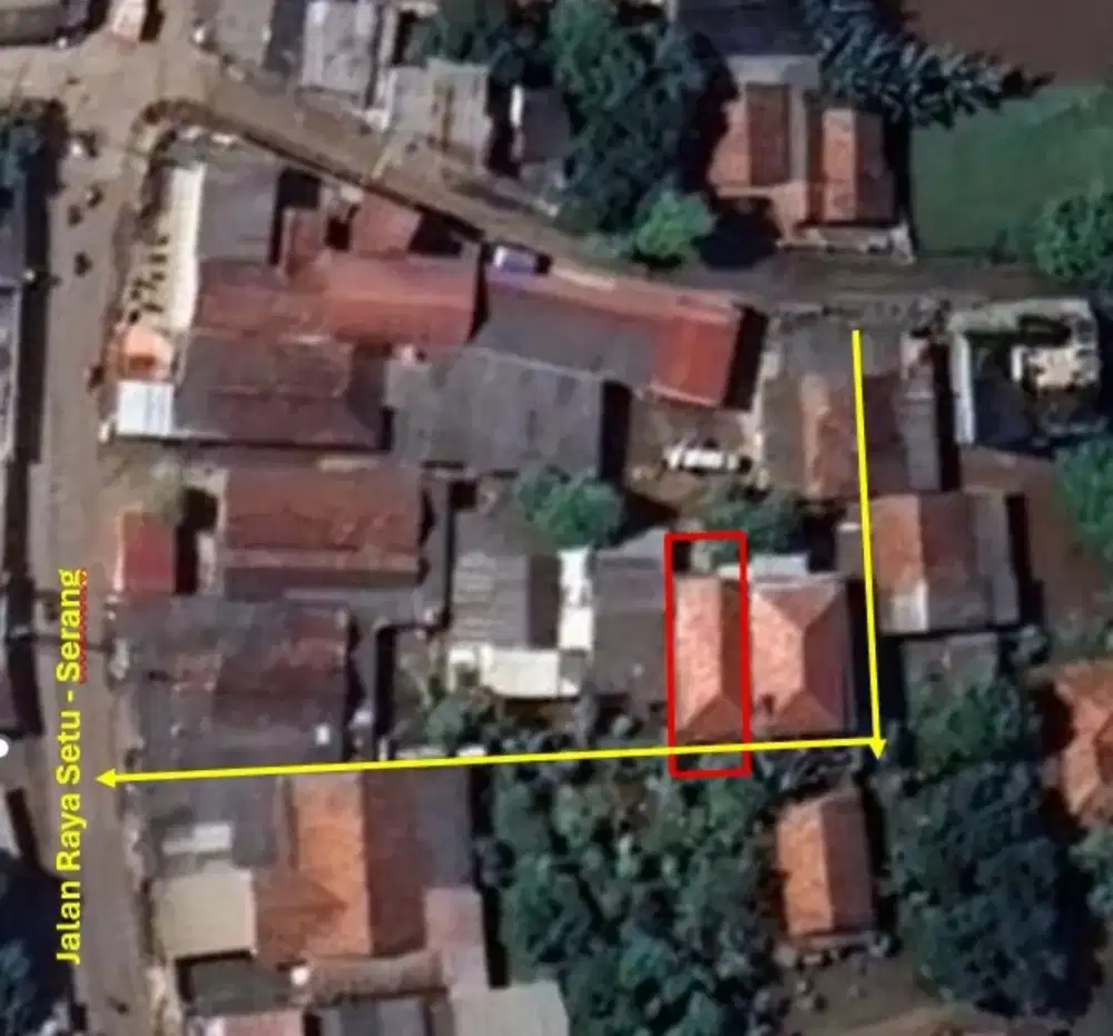 Tanah berikut rumah tua  SHM 210 M2 Lokasi dekat MM2100