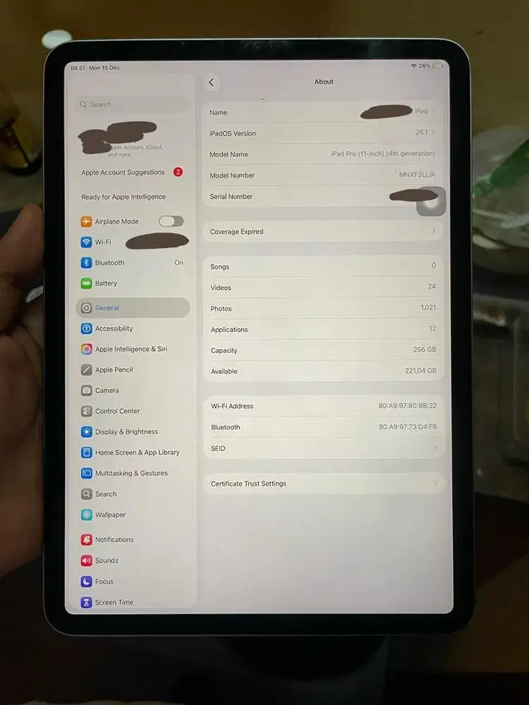 iPad Pro M2 256GB No Minus Siap Pakai