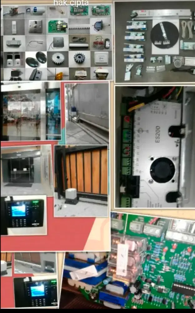 Pagar otomatis dan canopy