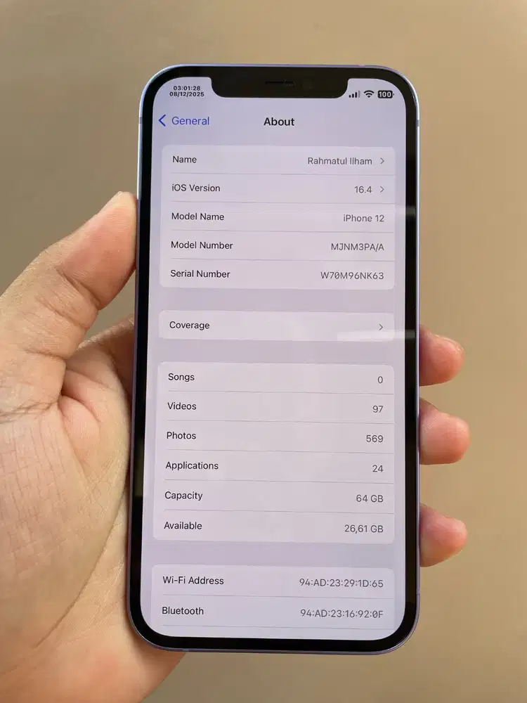 iPhone 12 64GB iBox Fullset No minus