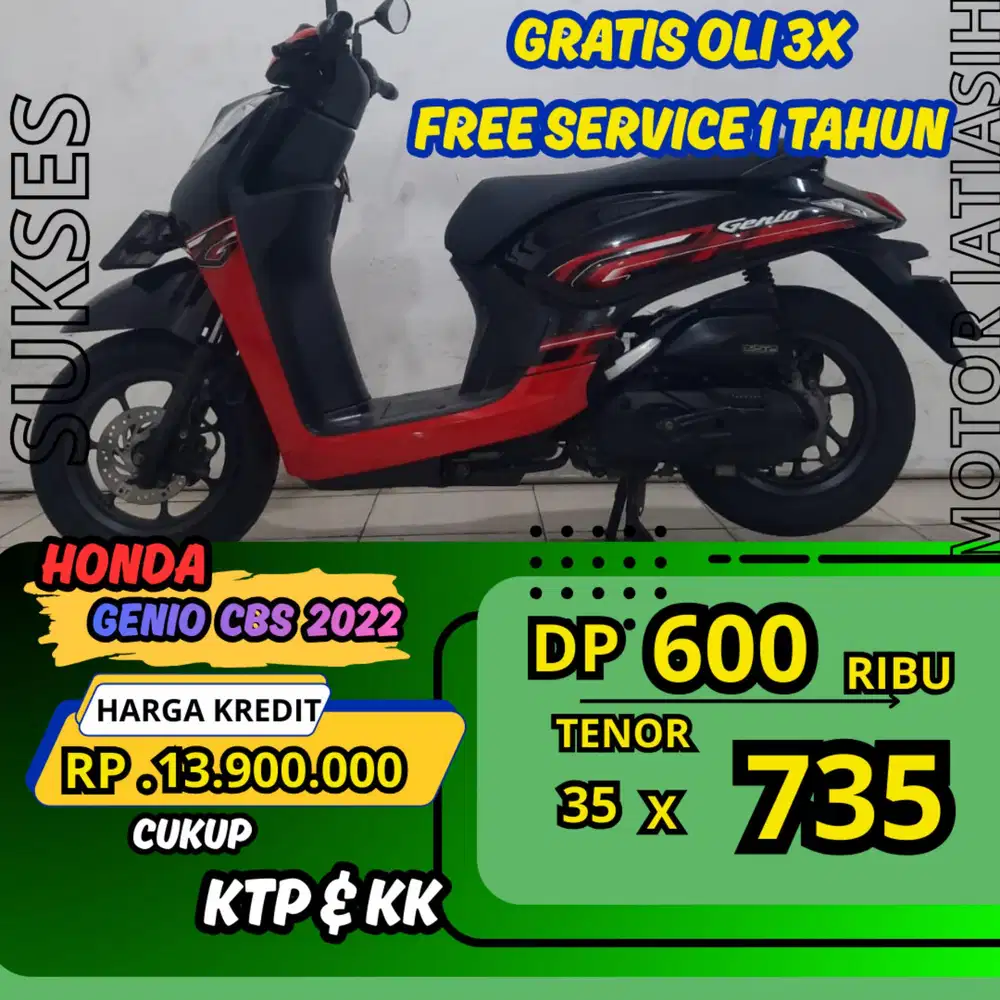 DP MURAH HONDA GENIO CBS 2022 DP 600 RIBU BISA CASH/KREDIT