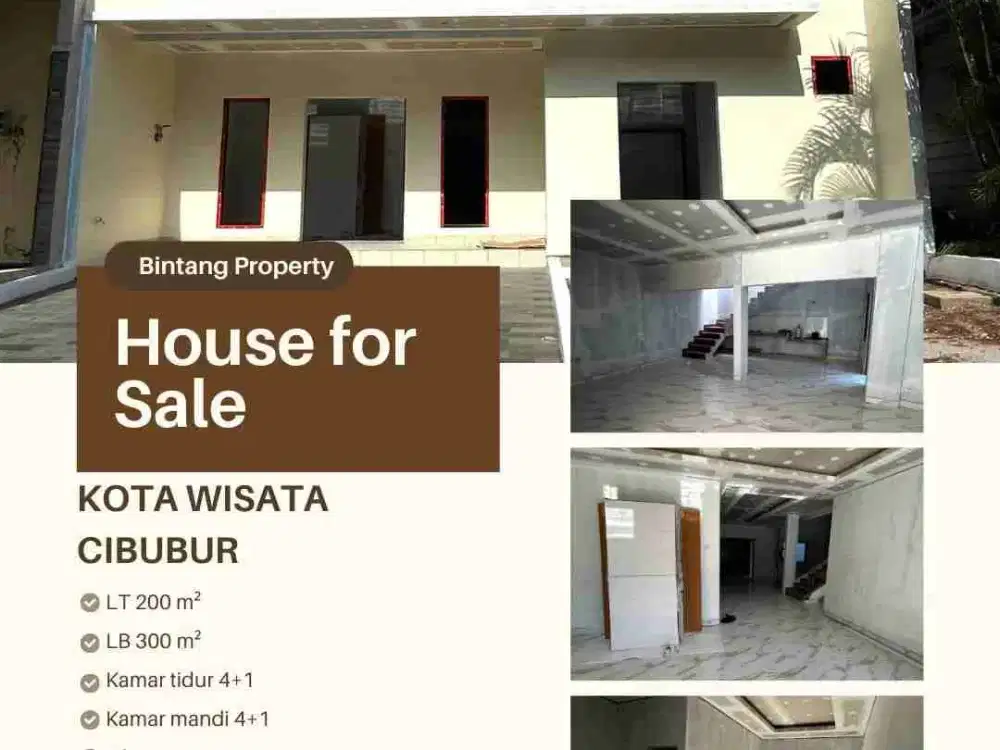 DIJUAL RUMAH BARU RENOVASI DI KOTA WISATA CIBUBUR