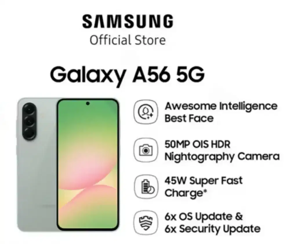 Samsung Galaxy A56_8/256 (Olive) Garansi SEIN