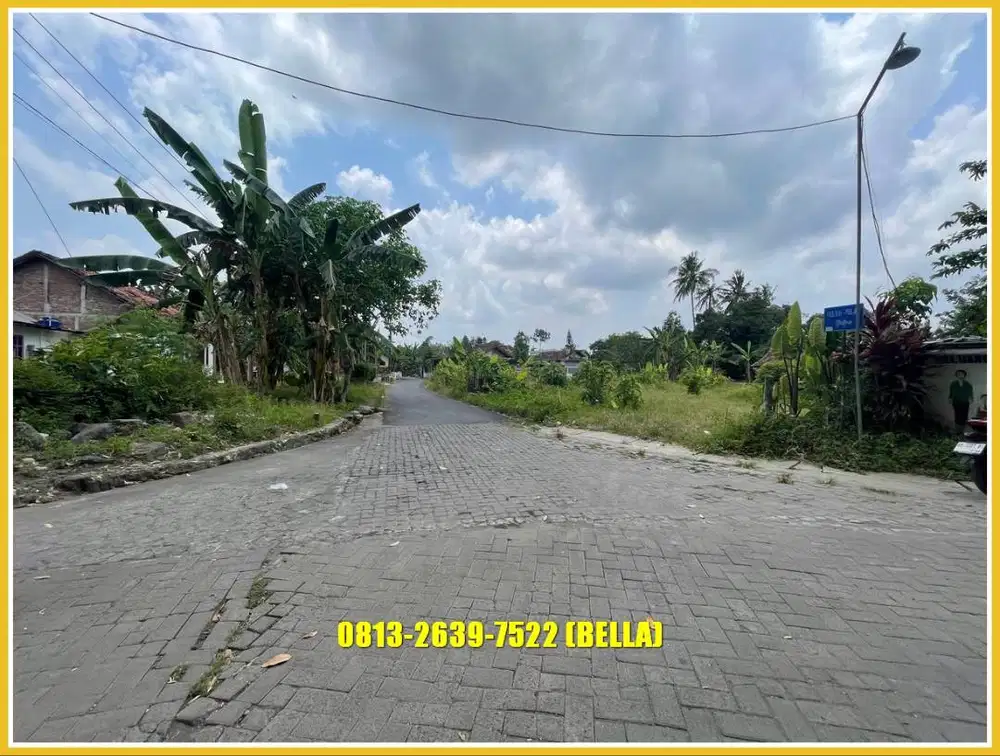 5 menit pasar godean dijual tanah shm ready di sidomulyo jl bibis