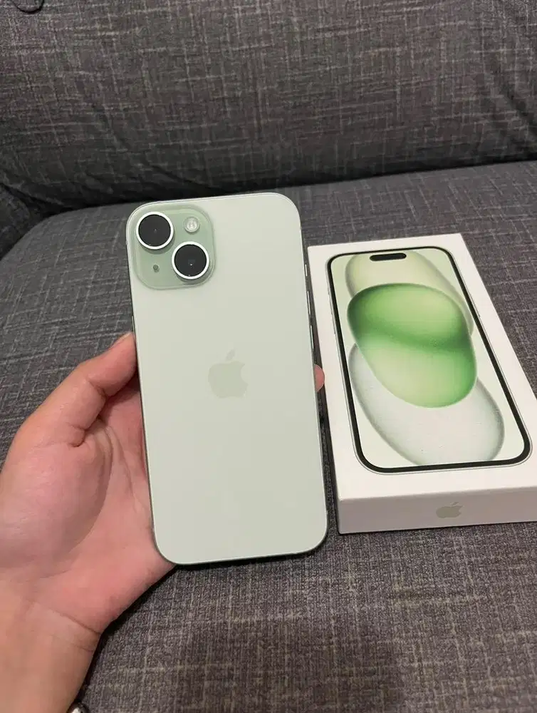 iPhone 15 128gb Green Garansi Resmi iBox Fullset Nominus