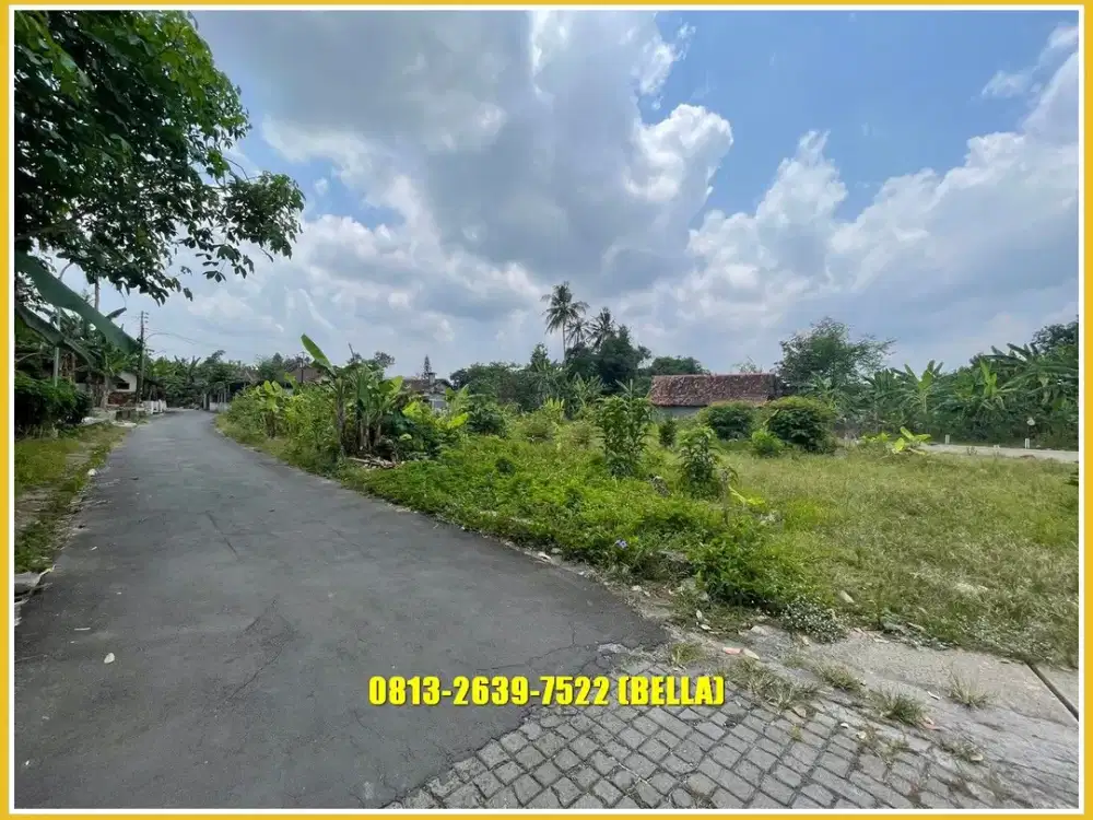 10 menit kampus PGRI sonosewu tanah SHM tepi aspal jl bibis godean