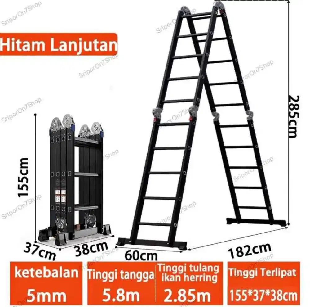 Tangga lipat panjang 5.8M
