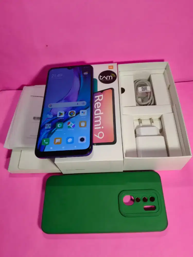 Redmi 9 ram 4/64 4g Lte lengkap segel normal mulus