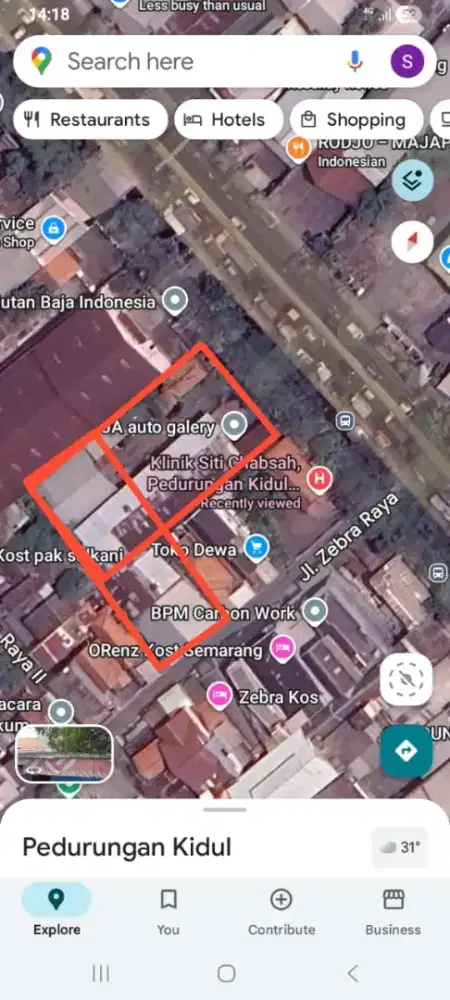 Tanah SHM Luas 2200m² di Jalan Brigjen Sudiarto (Majapahit)