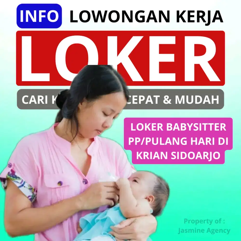 Loker babysitter pp pulang hari di krian sidoarjo