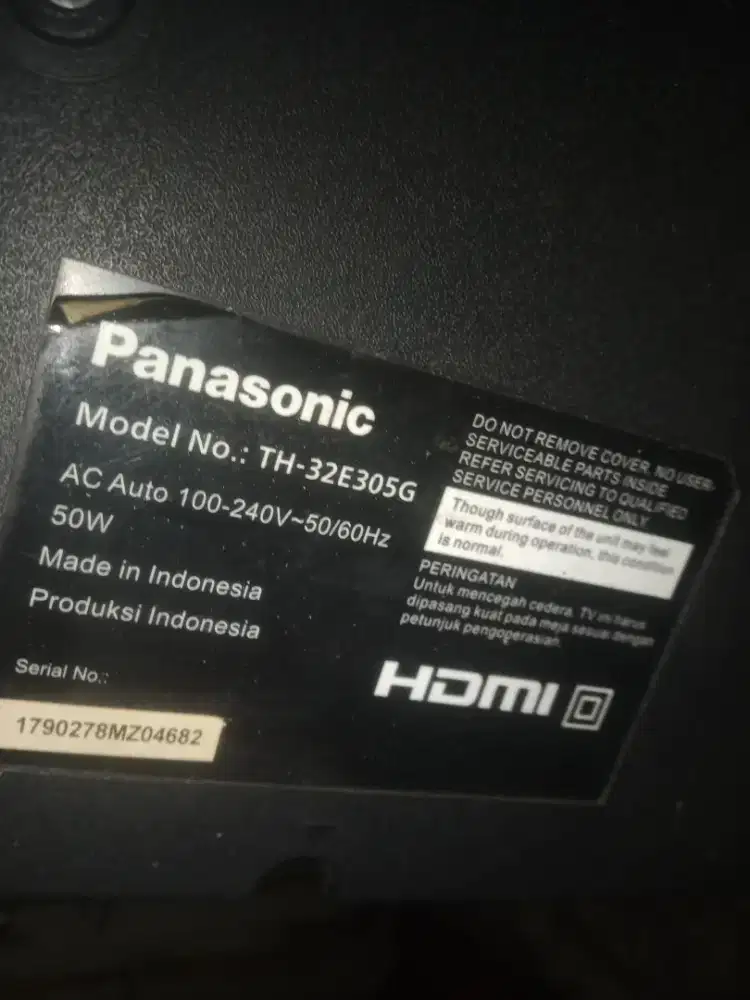 2 unit tv polytron 32 panasonik 32 minus layar bleng..