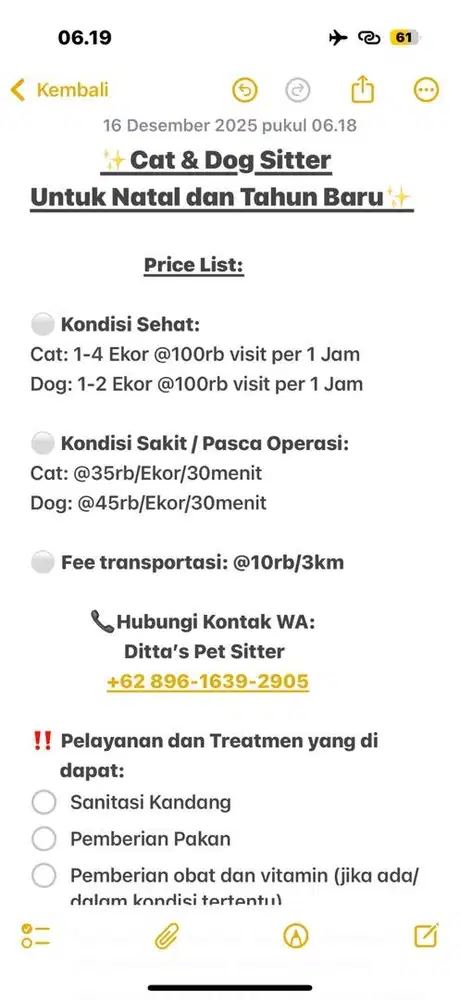JASA PET CAT DOG SITTER