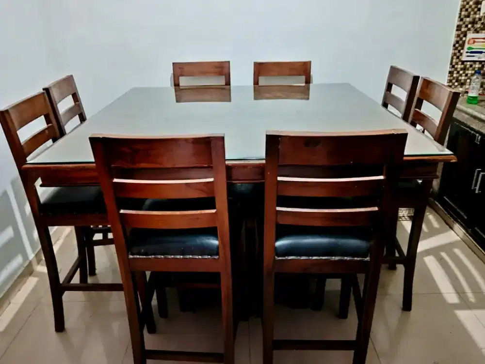 Meja makan kayu jati konsep Bar