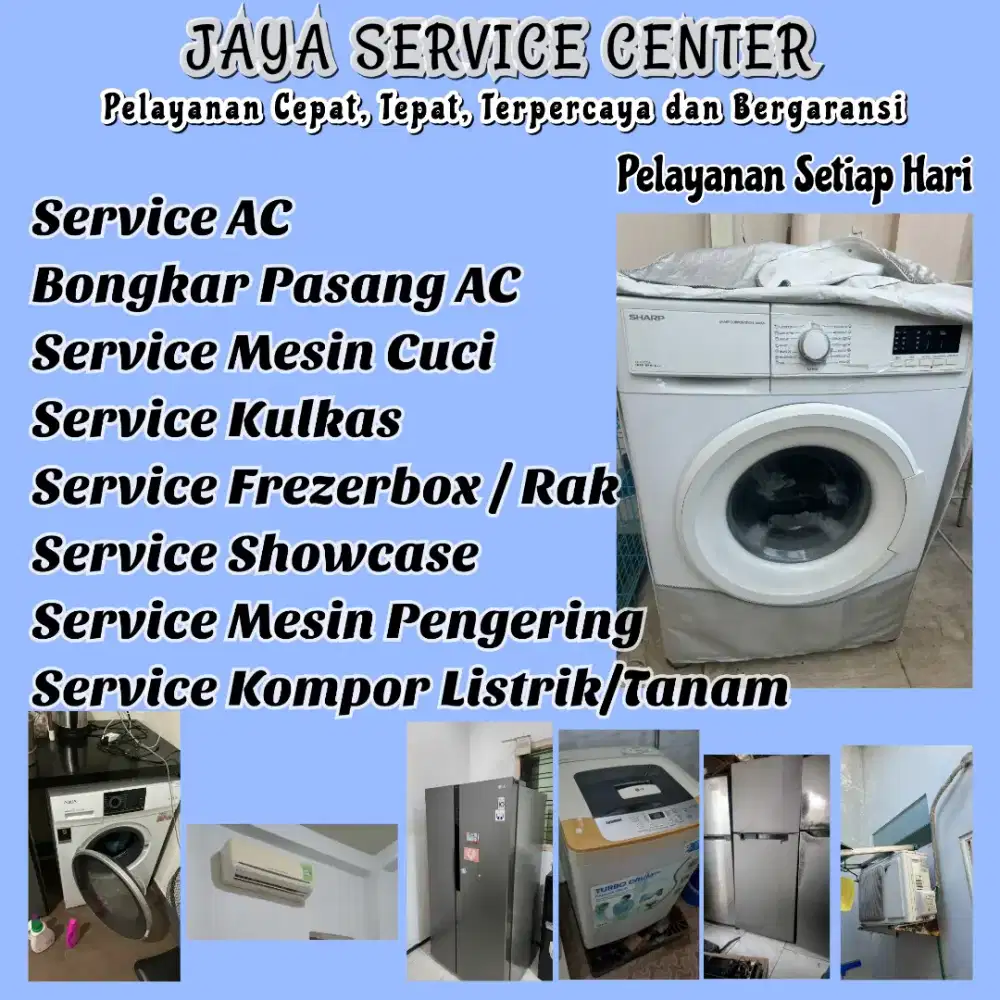 Service Mesin Cuci AC Bongkar Pasang AC Servis Kulkas Frezer Driyorejo