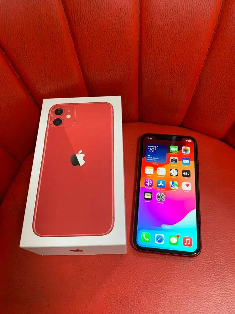 iPhone 11 64gb Red Bea Cukai Setara iBox Sinyal Permanen Fullset