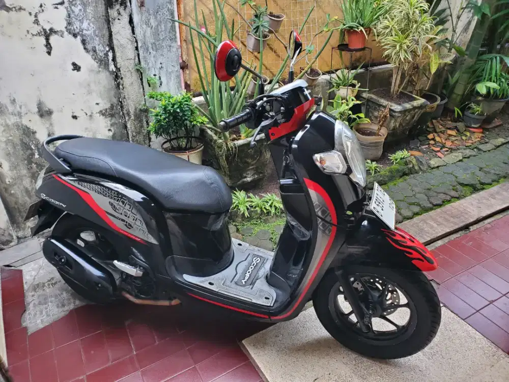 Honda Scoopy Hitam 2019 Full orisinil.