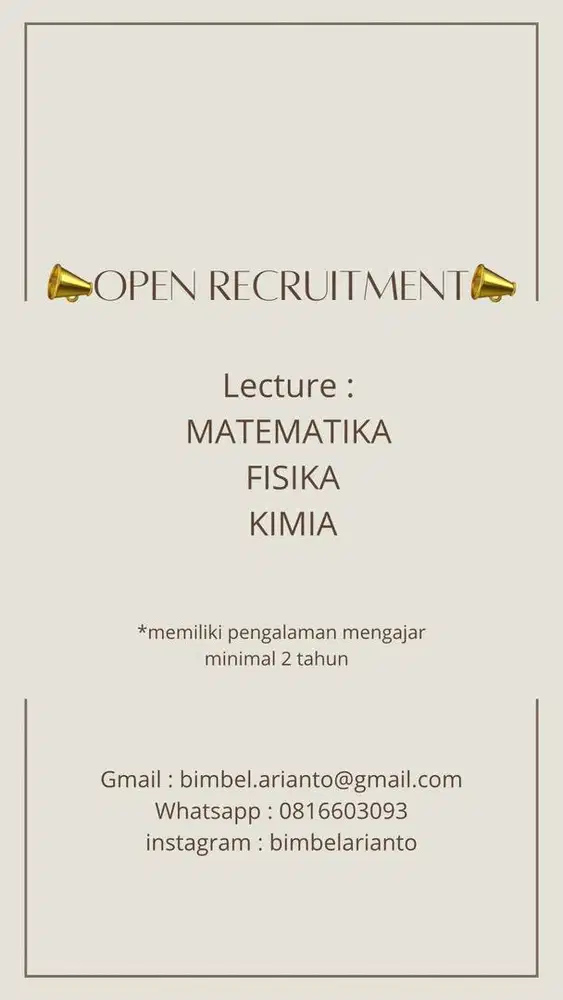 Pengajar profesional bimbingan belajar