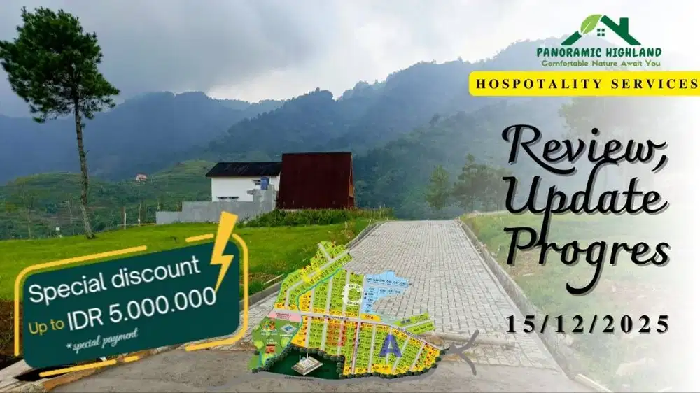 Jual Tanah Kavling Desa Wisata Alam Panoramic Highland Puncak