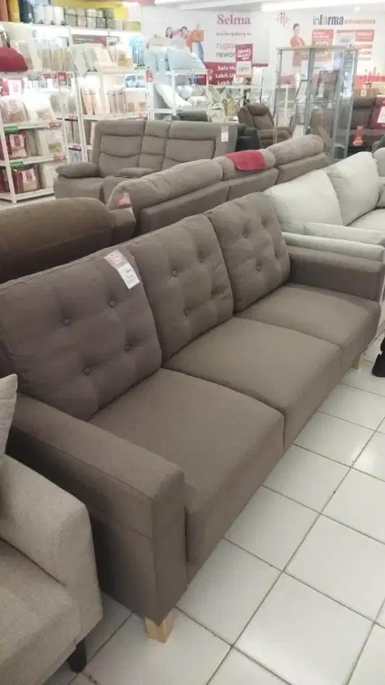 Selma lewis sofa bed fabric - Coklat muda